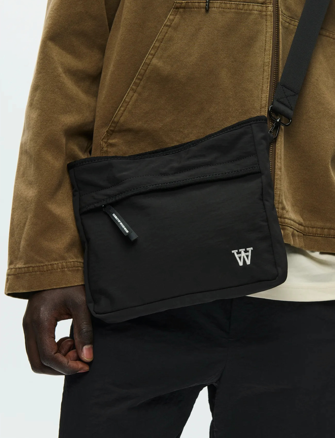 WOOD WOOD Wwflorian Side Bag 25346, One Size, Black, Tasker > Skuldertasker, Herre