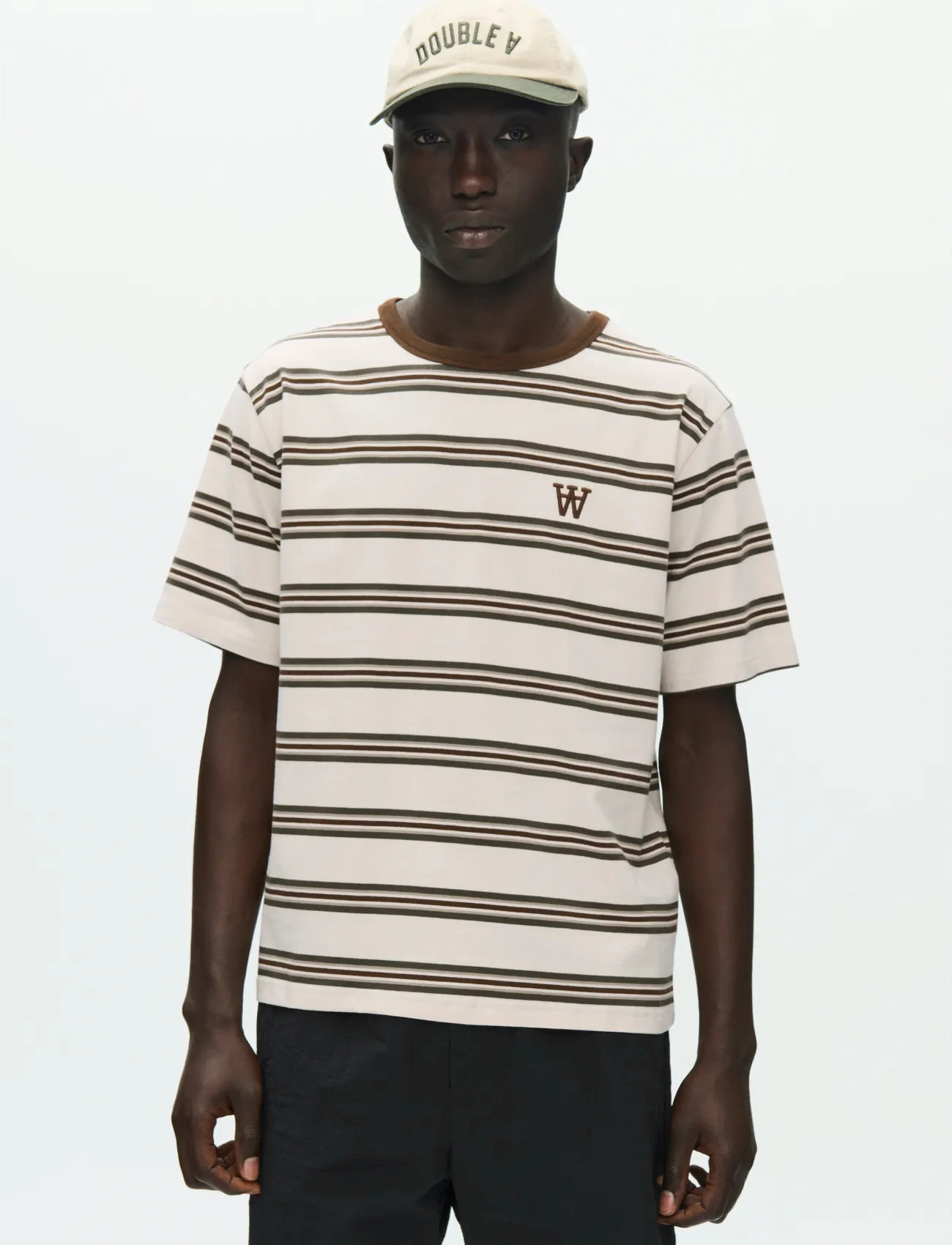WOOD WOOD Wweaston Tee 25381, XXL, Cream, T-Shirts > Kortærmede, Herre
