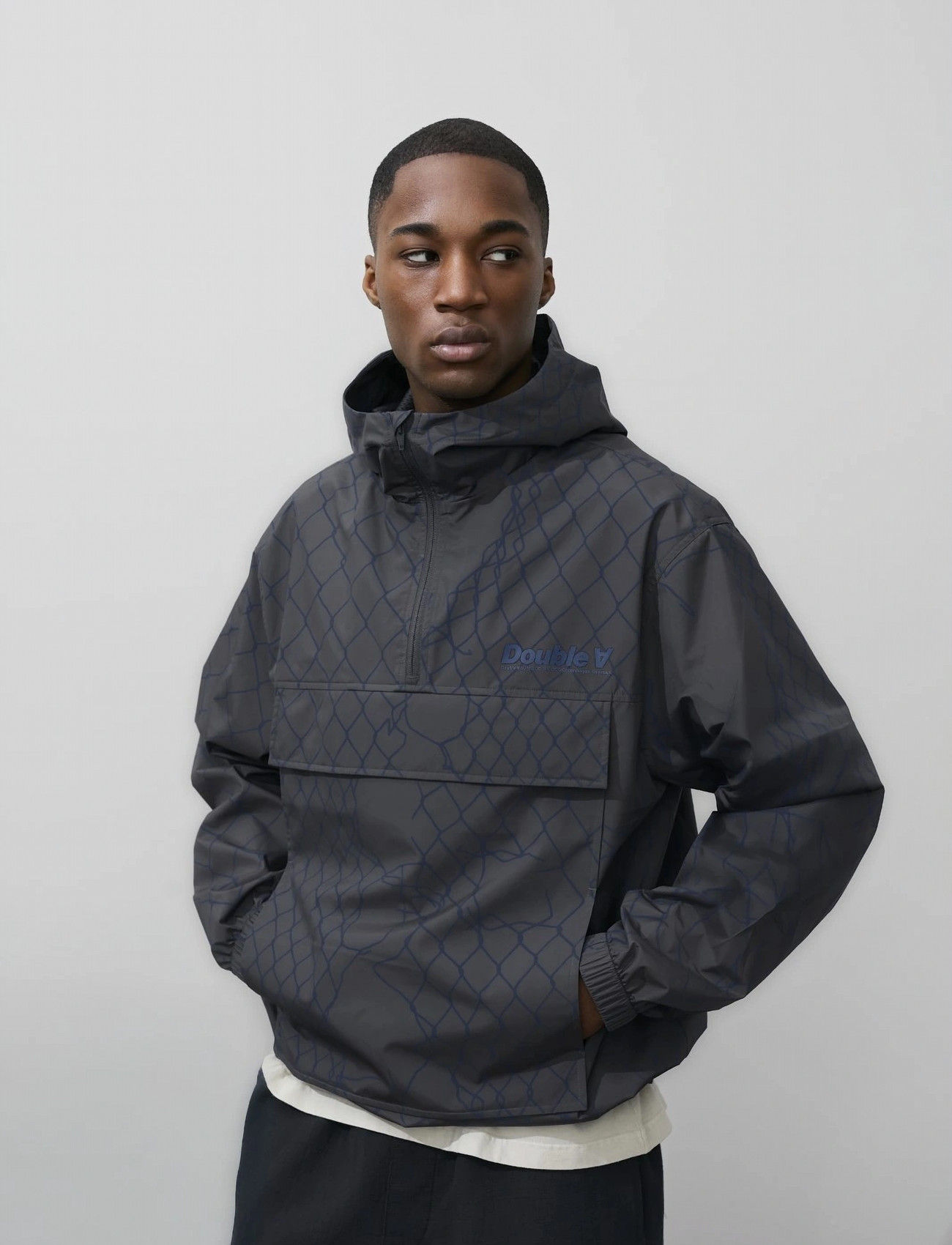 WOOD WOOD Wwkimbo Anorak 25401, L, Grey, Jakker > Anorakker, Herre