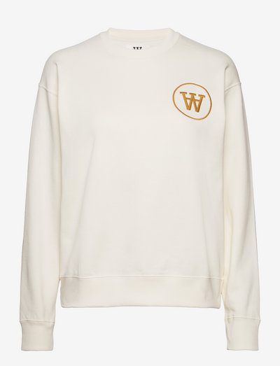 Jess tonal logo sweatshirt GOTS - sweatshirts & hættetrøjer - off-white