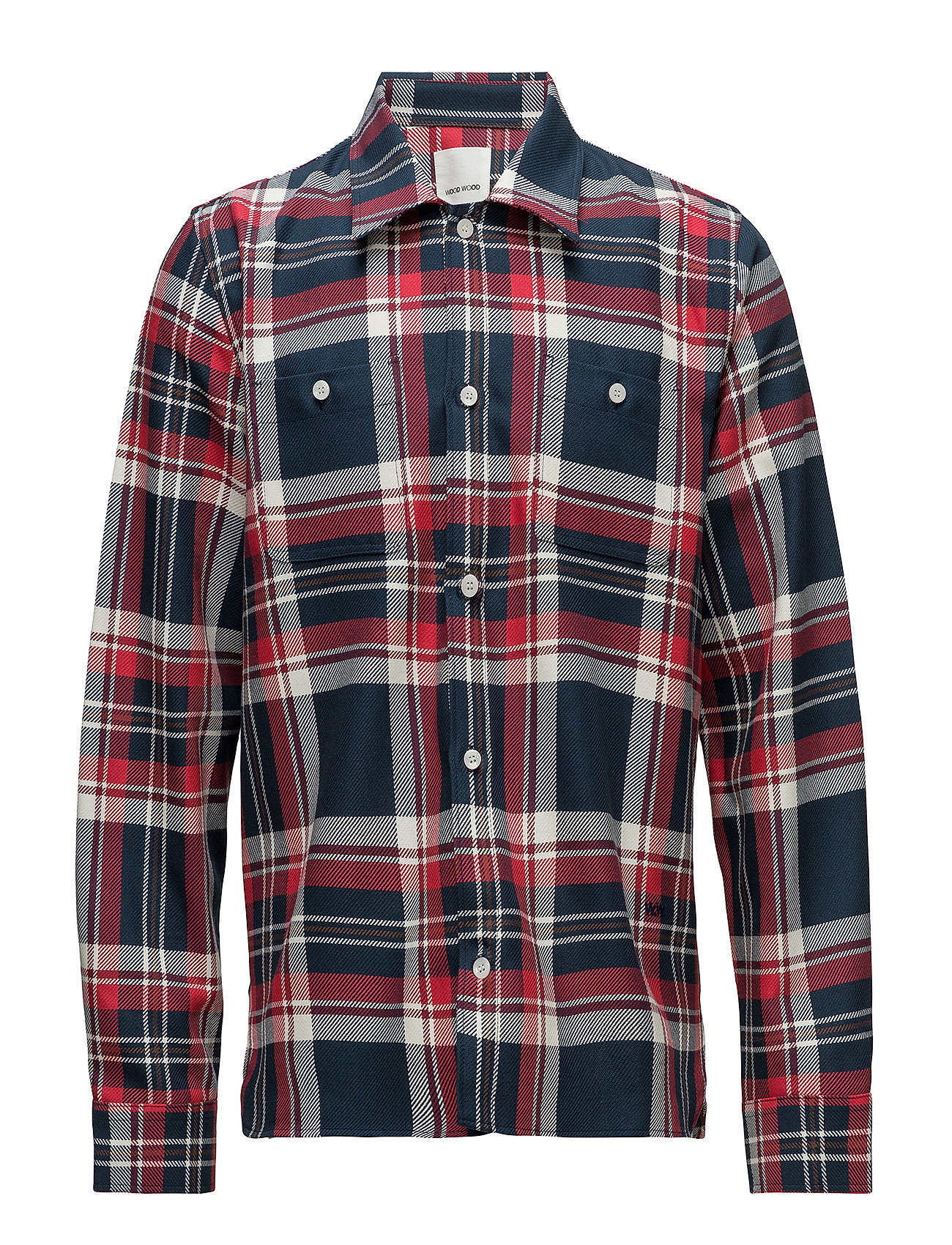 Franco Shirt Overhemd Casual Multipatroon Wood wood wood kopen in de aanbieding