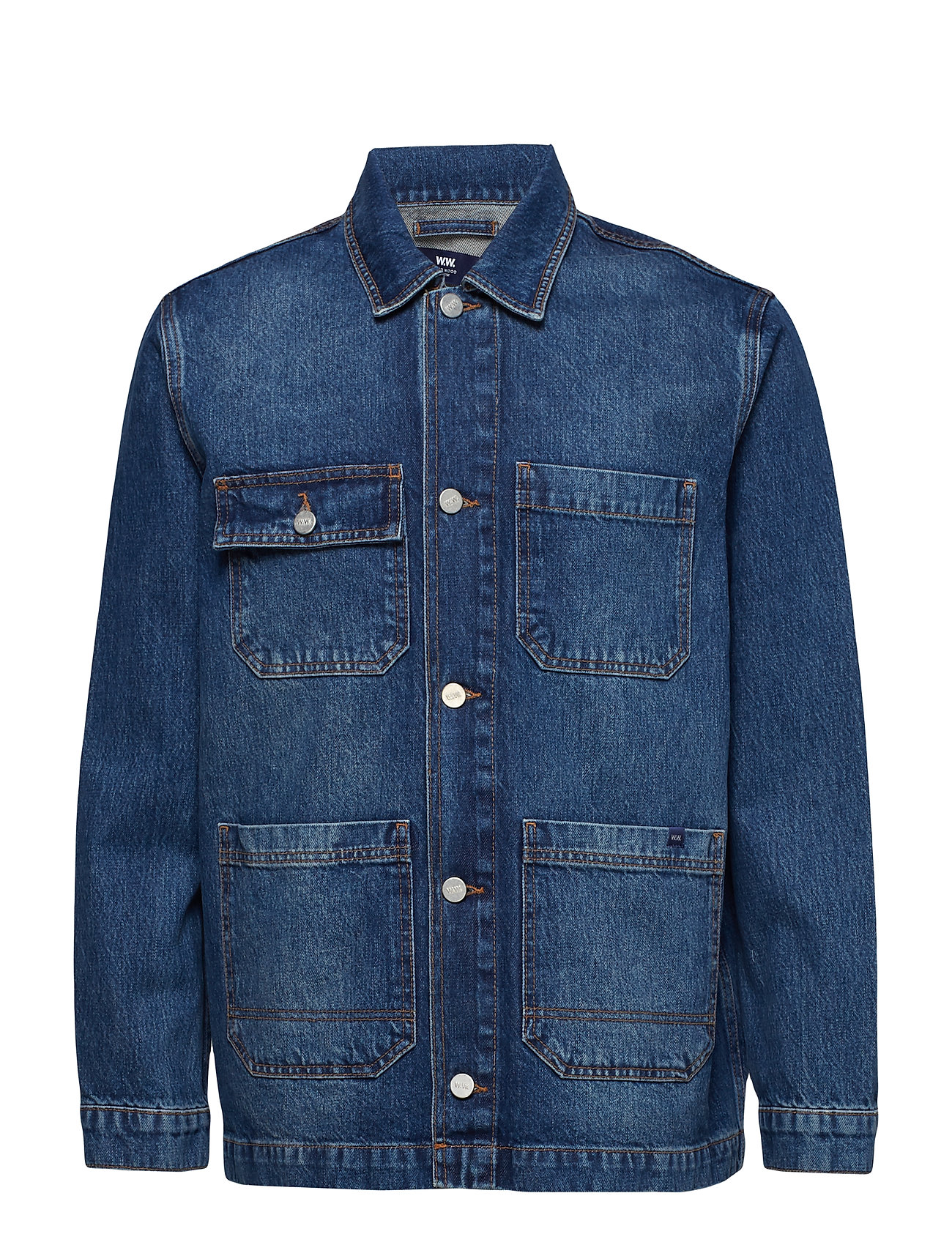Gavin Jacket Jeansjack Denimjack Blauw Wood wood wood kopen in de aanbieding Gavin Jacket Jeansjack Denimjack Blauw Wood wood wood kopen in de aanbieding