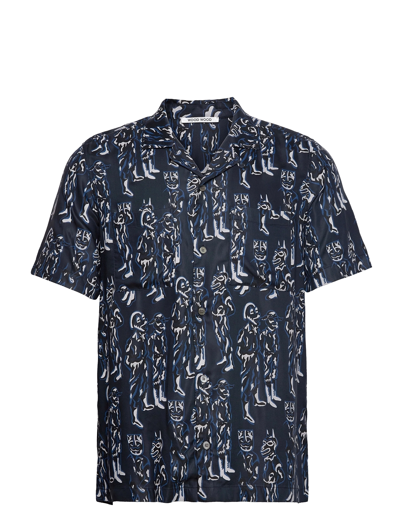 Brandon Jc Drapy Twill Shirt Designers Shirts Short-sleeved Multi/patterned Wood Wood