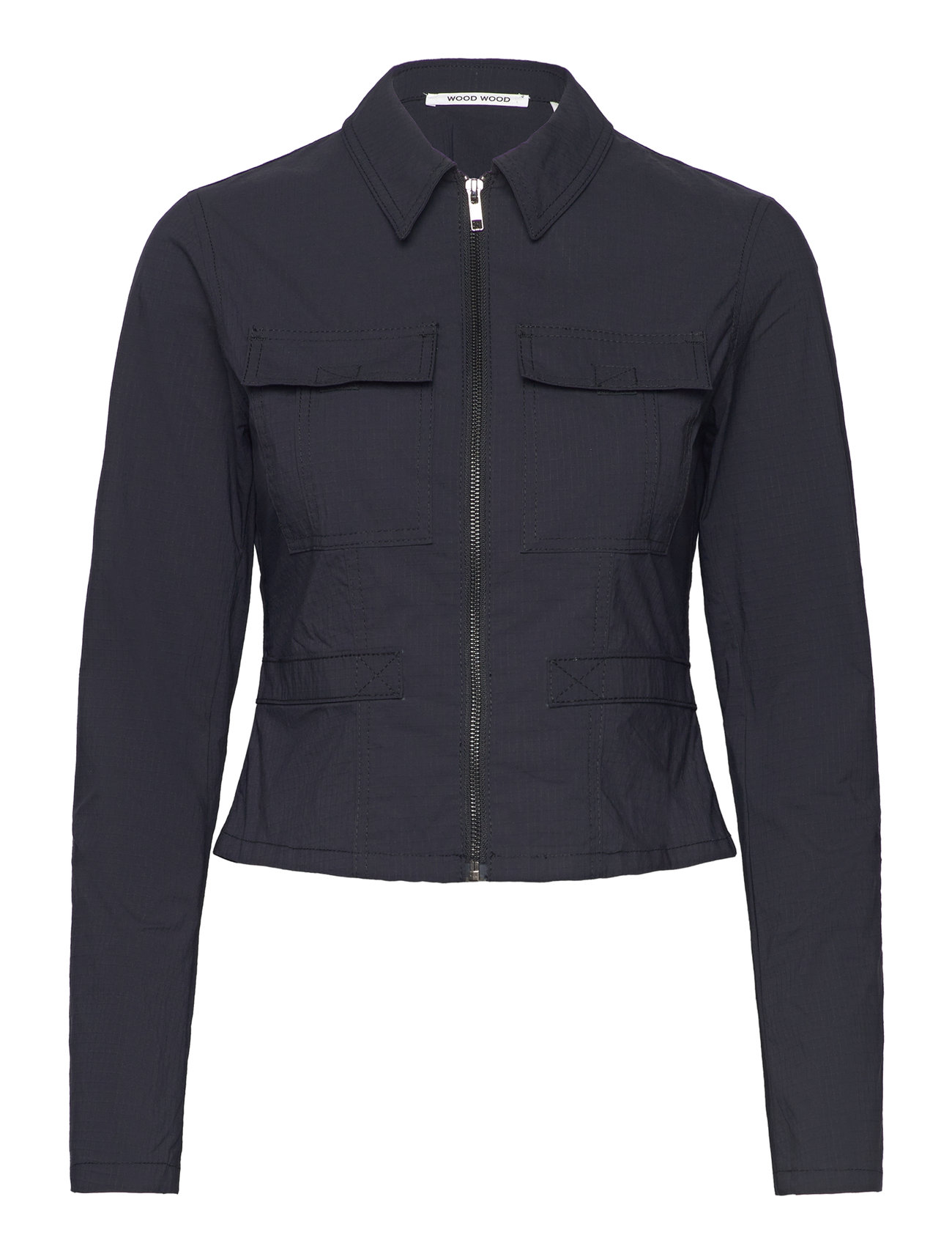 Ana Cargo Shirt Outerwear Jackets Light-summer Jacket Black Wood Wood
