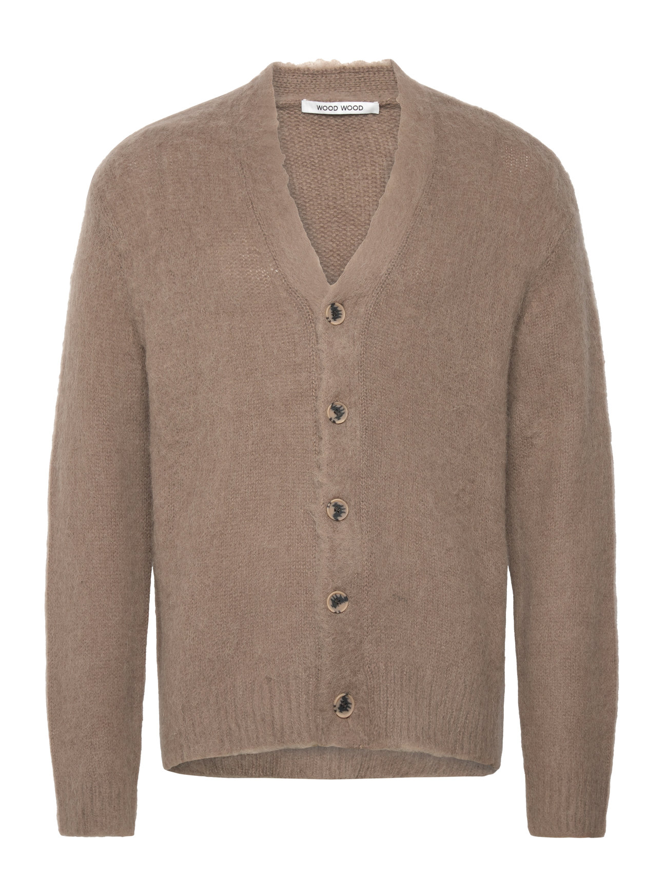 Wood Wood Wwtrue Mohair Cardigan Brun