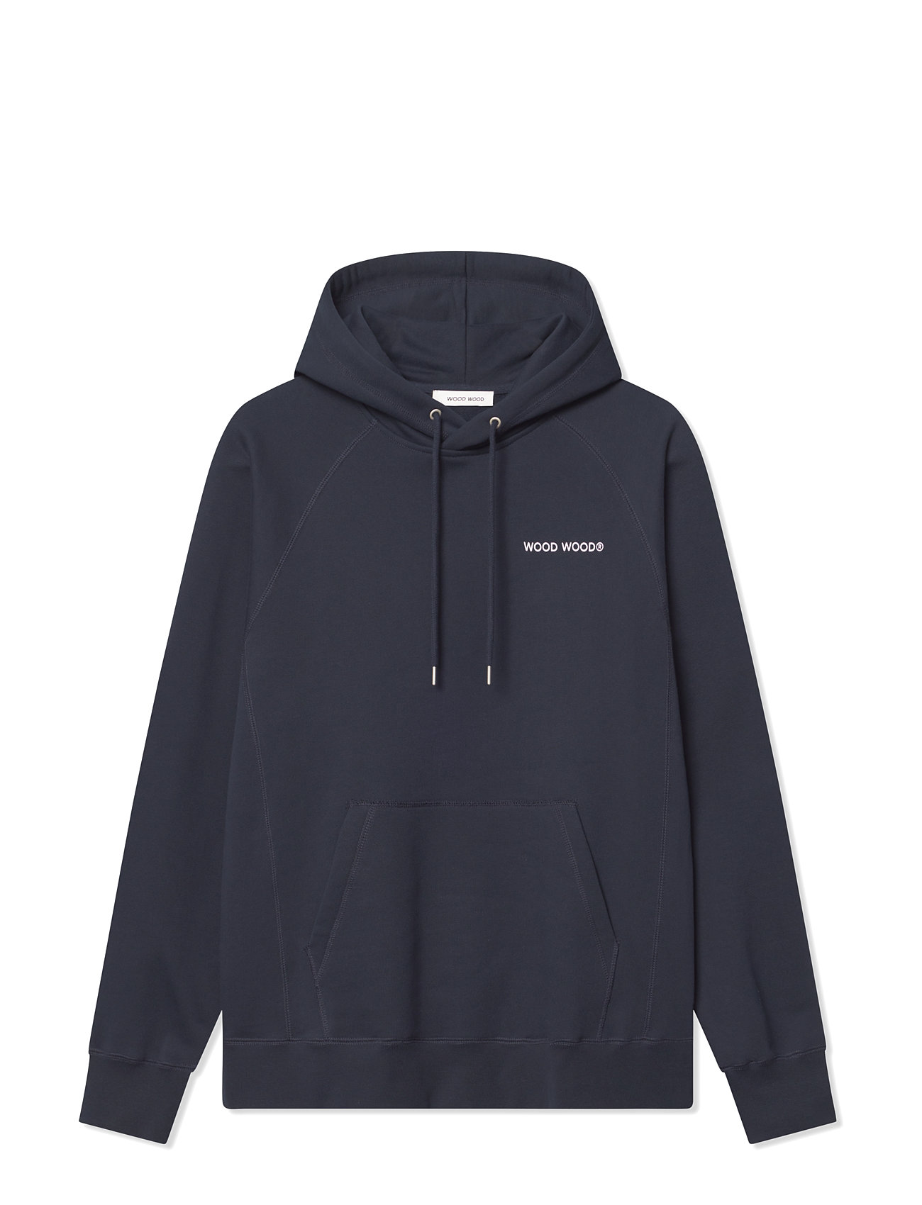 WOOD WOOD Wwfred Hoodie Chest Print Navy - S - Herren