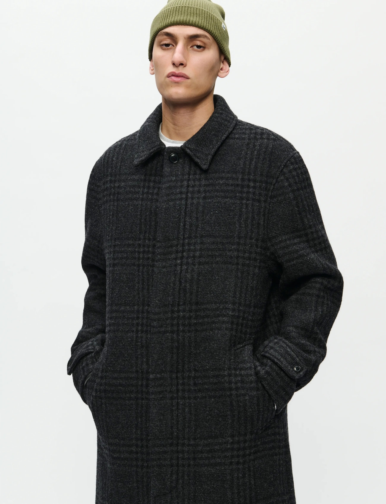 WOOD WOOD Wwjonas Coat 25182, XL, Black, Frakker > Uldfrakker, Herre