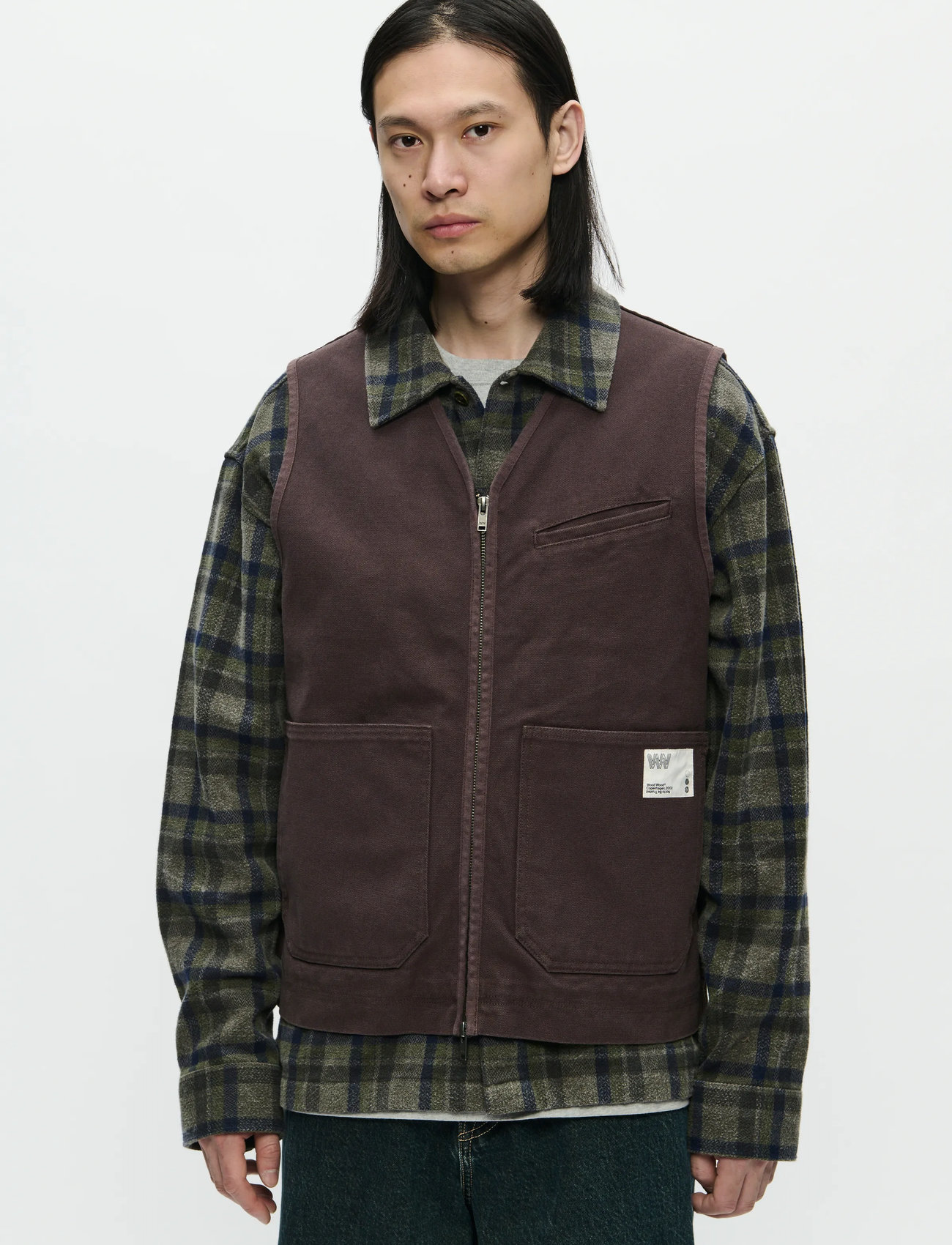 WOOD WOOD Wwbo Vest 25197, S, Brown, Overtøj > Veste, Herre