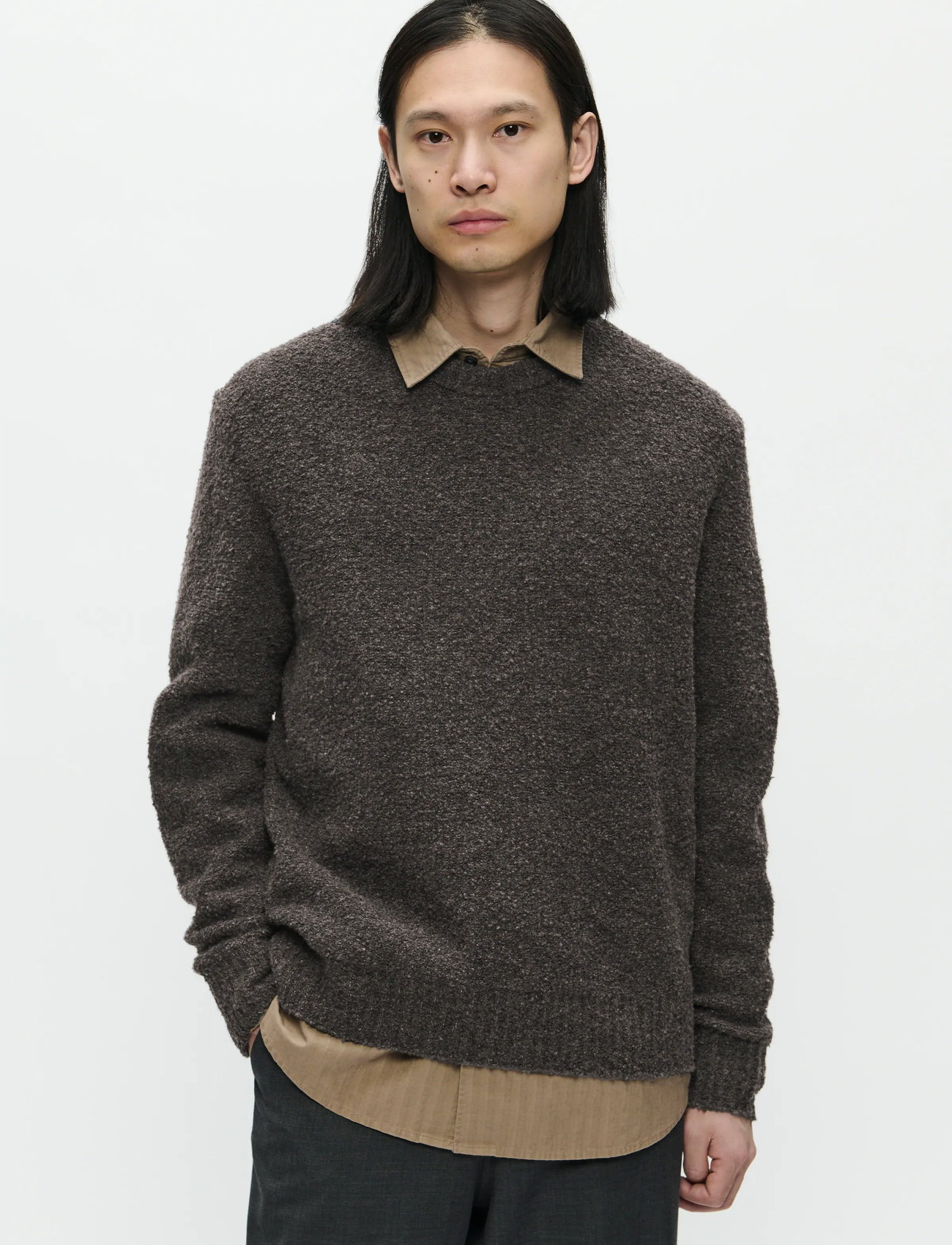 WOOD WOOD Wwandy Crew Neck 25191, XS, Black, Strik > Runde Halse, Herre