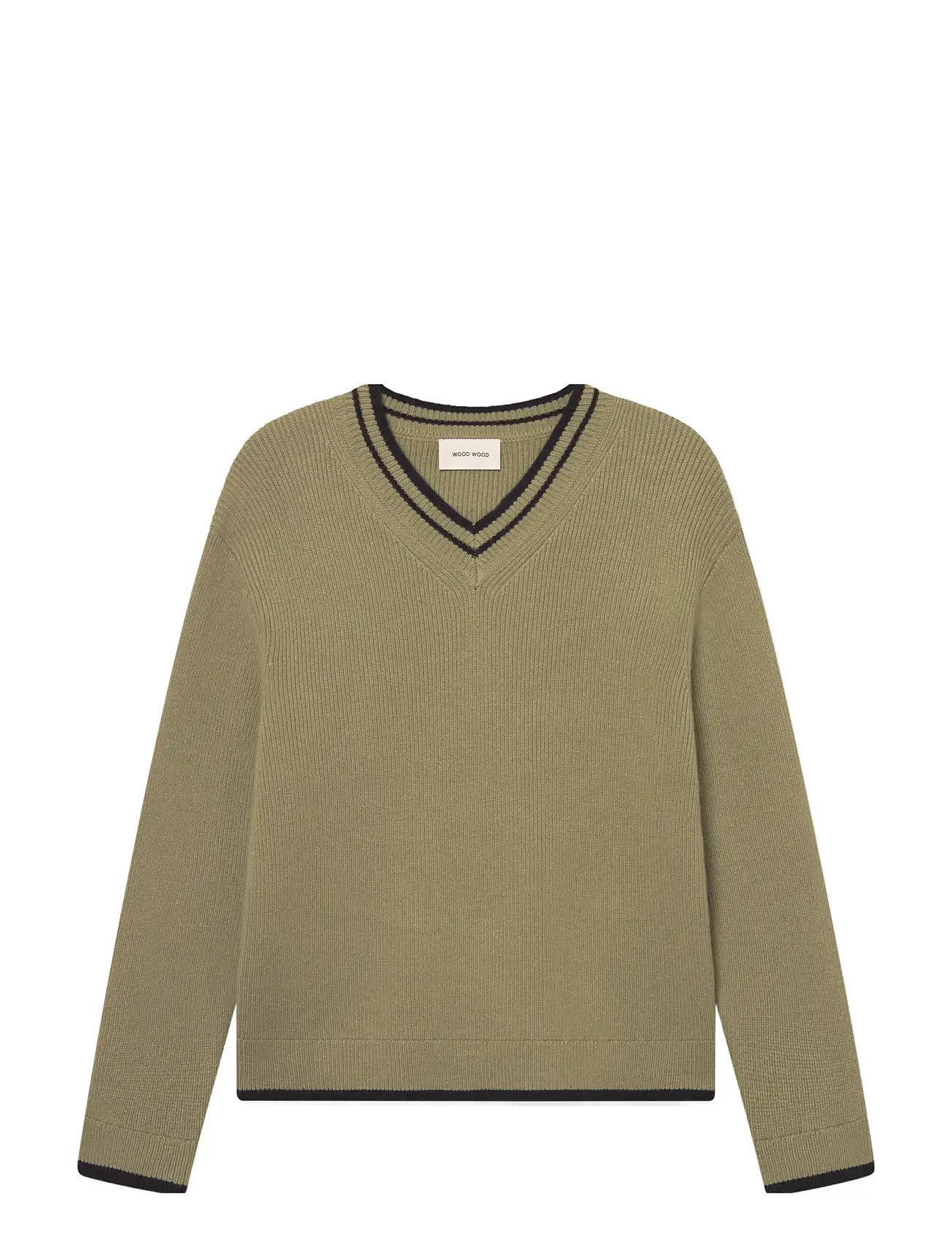 WOOD WOOD Wwcobek V-Ausschnitt 25193 Khaki - XS - Herren