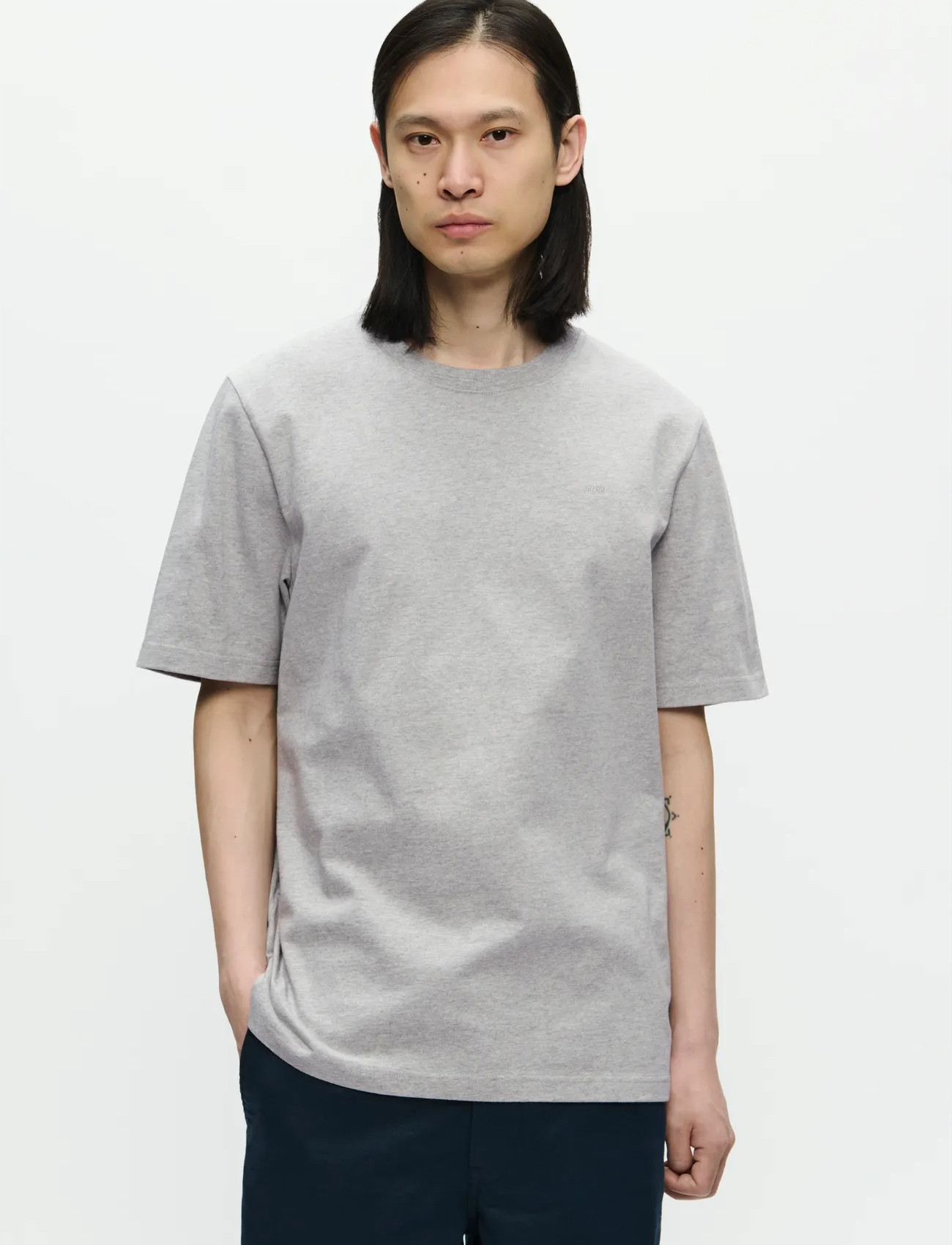 WOOD WOOD Wwbobby Tee 25216, XXL, Grey, T-Shirts > Kortærmede, Herre