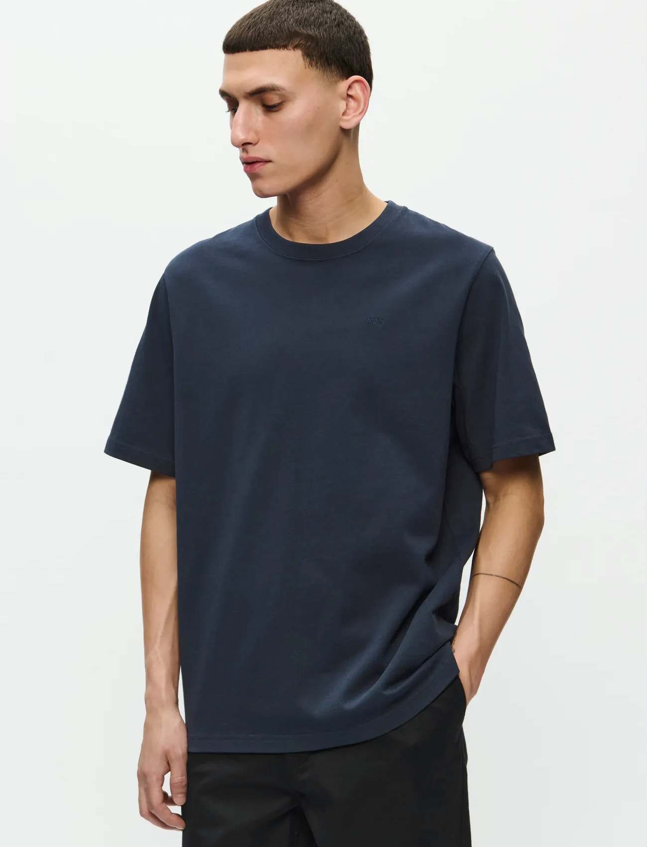 WOOD WOOD Wwbobby Tee 25216, XS, Navy, T-Shirts > Kortærmede, Herre