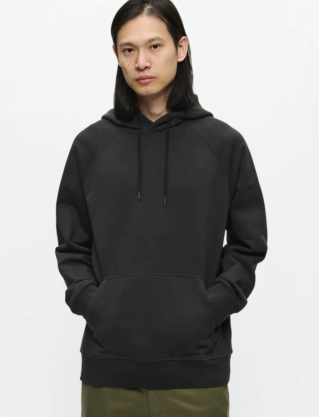 WOOD WOOD Wwfred Hoodie 25217, S, Black, Sweatshirts & Hættetrøjer > Hættetrøjer, Herre