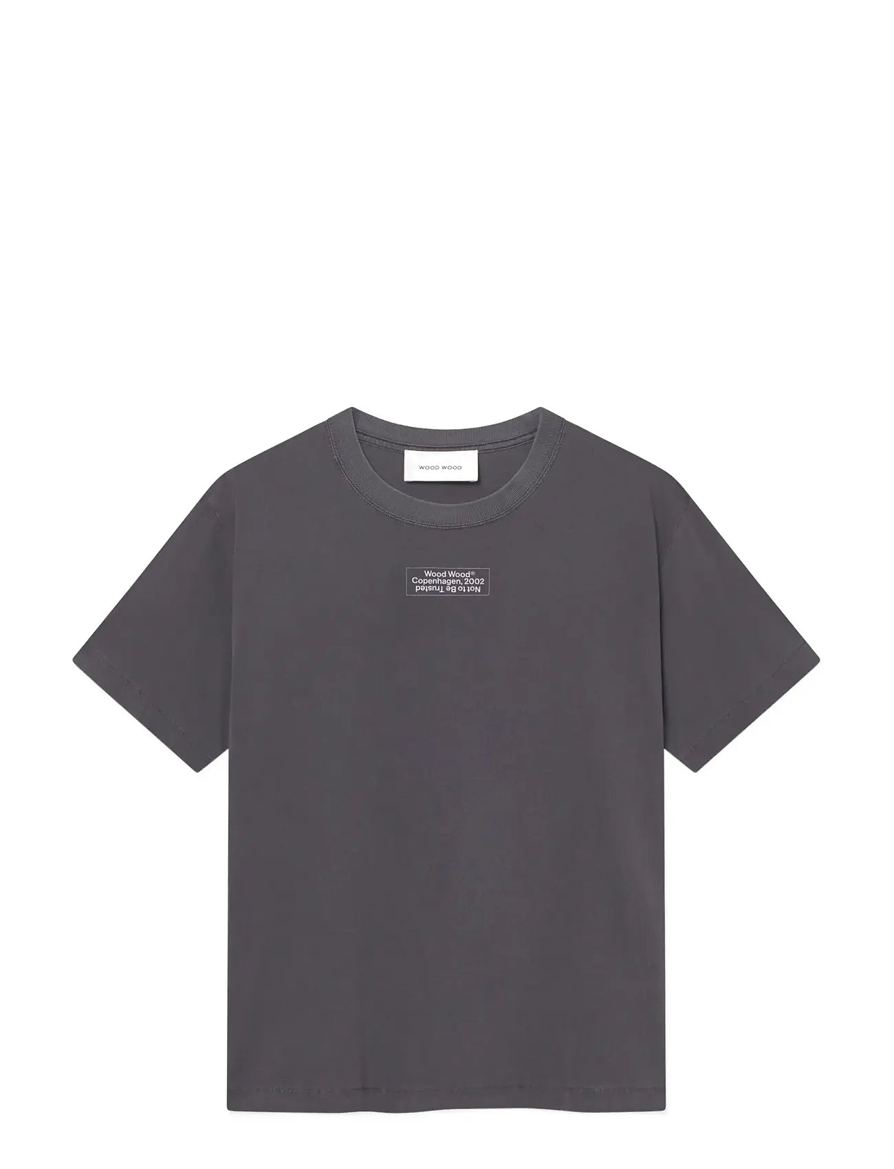 WOOD WOOD Wwgary Tee Typo 25207 Grau - S - Herren