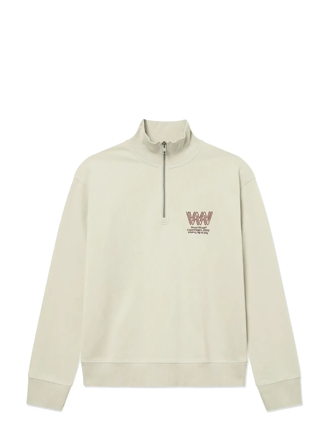 WOOD WOOD Wwjack Half Zipper Corp 25211 Cream - L - Herren