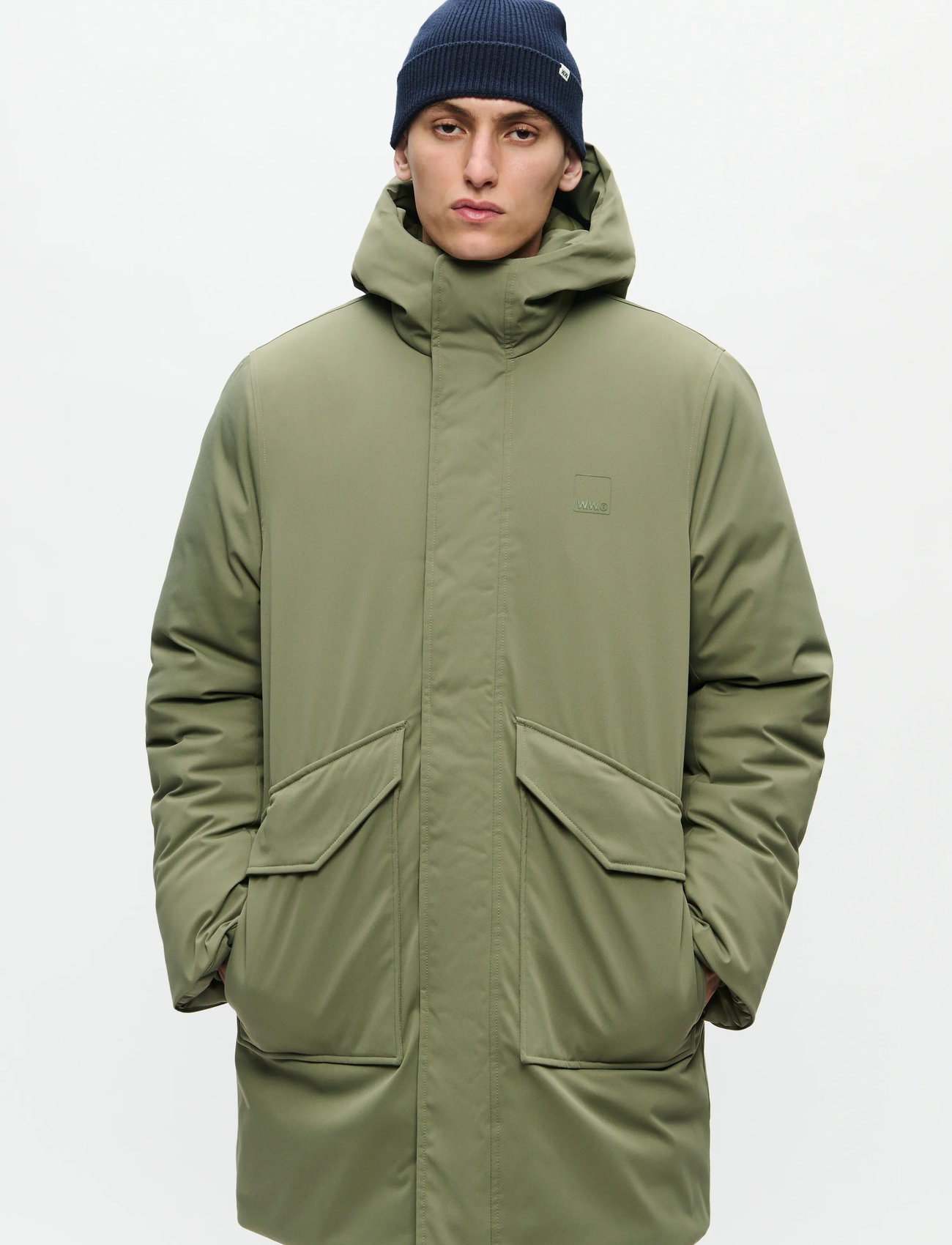 WOOD WOOD Wwhanes Parka Coat 25256, XL, Green, Jakker > Parkaer, Herre