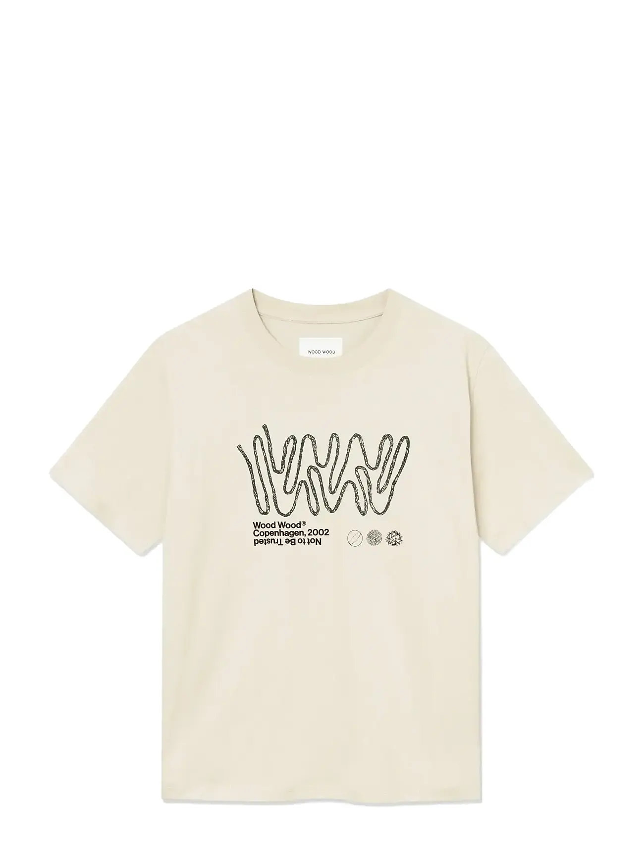WOOD WOOD Wwoliver Tee Ropelab 25220 Cream - M - Herren