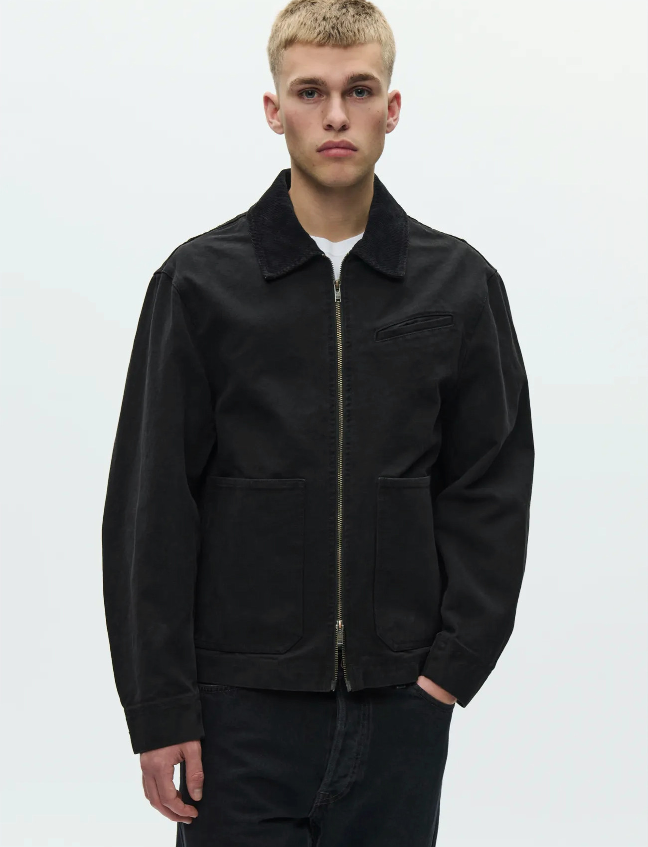 WOOD WOOD Wwbo X Jacket 25197, L, Black, Jakker > Lette Jakker, Herre
