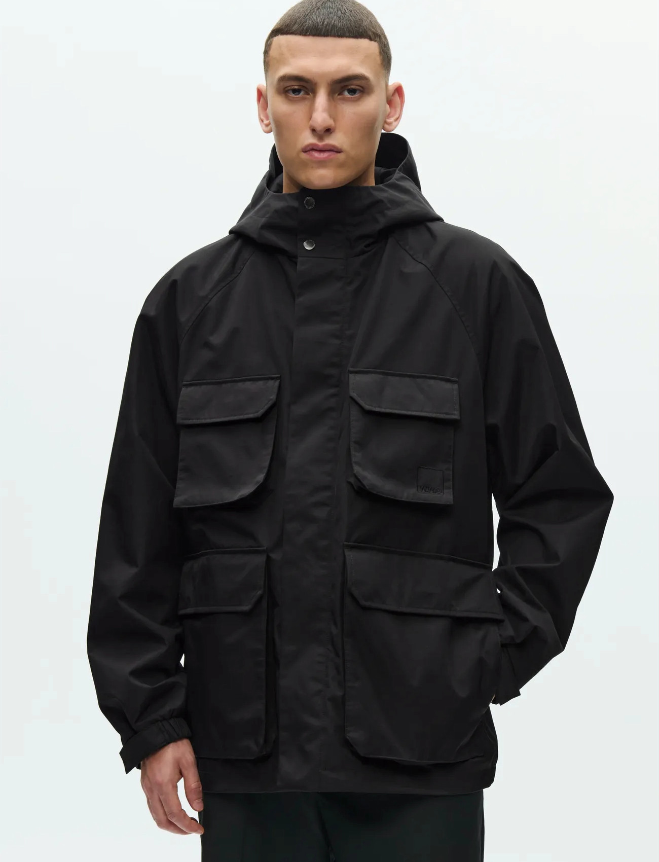 WOOD WOOD Wwpete Jacket 25368, L, Black, Jakker > Anorakker, Herre