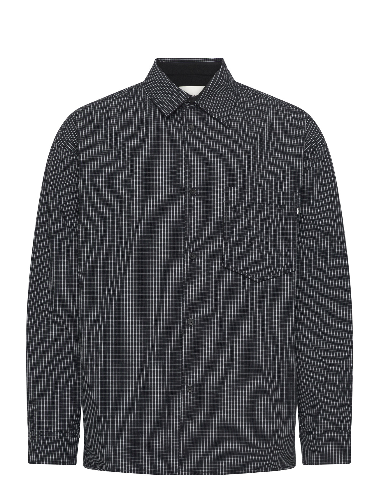 WOOD WOOD Wwkamse Shirt Jacket 25344, XL, Black, Shirts > Checkered Shirt, Herre