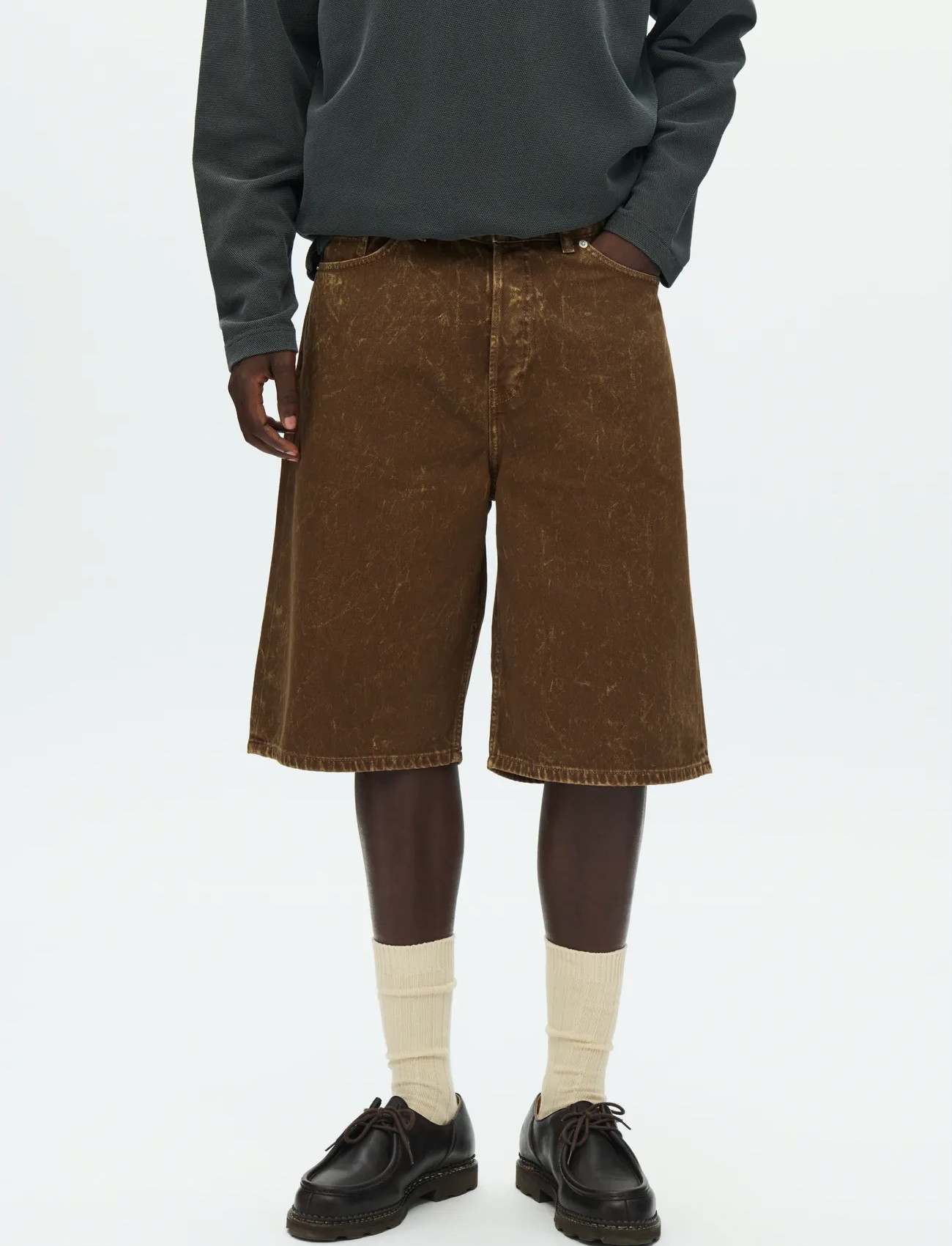 WOOD WOOD Wwtype 16 Jorts 25377, 36, Brown, Shorts > Denim Shorts, Herre