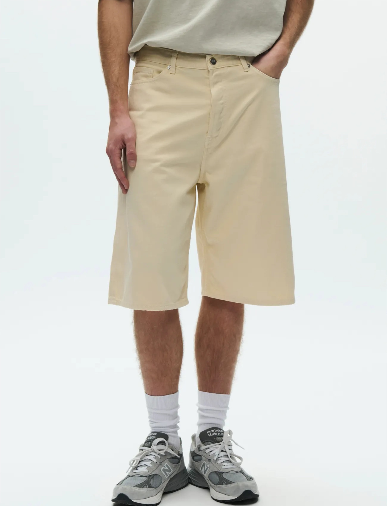 WOOD WOOD Wwtype 16 Jorts 25377, 28, Cream, Shorts > Denim Shorts, Herre