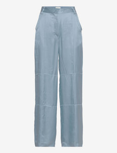Bella pintuck trousers - straight leg trousers - blue