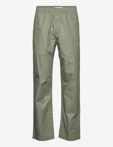 Stanley crisp herringbone trousers - spodnie na co dzień - olive