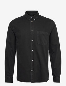 Andrew classic denim shirt - basic overhemden - washed black