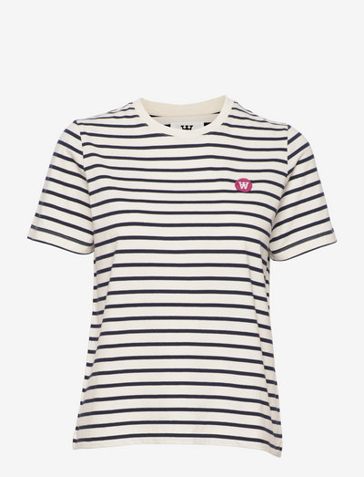 Mia T-shirt - t-shirty - off-white stripes