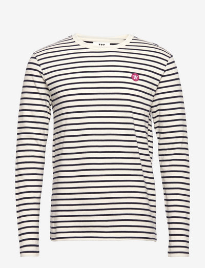 Mel long sleeve - t-shirts - off-white stripes