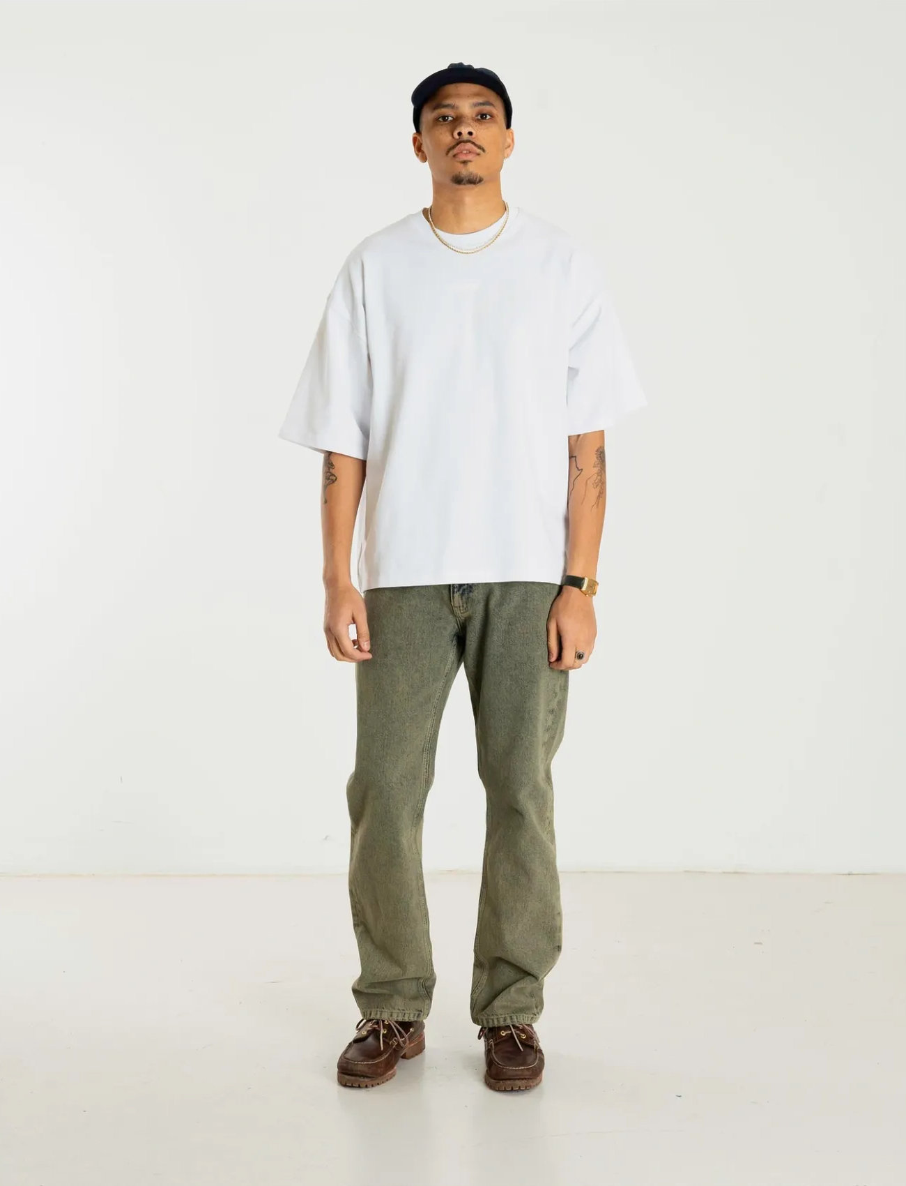 Woodbird Wbjay Dirt Jeans, 34 x 34, Khaki green, Jeans > Almindelige, Herre