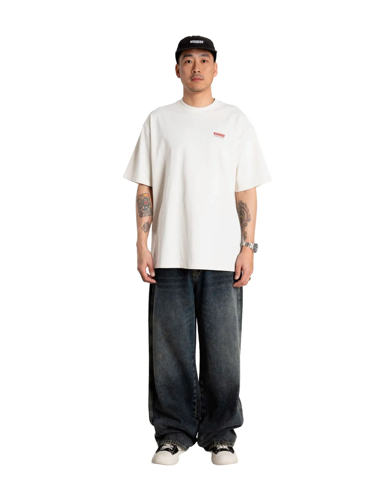 Woodbird Wbbaine Soya Tee, L, Cream, T-Shirts > Kortærmede, Herre