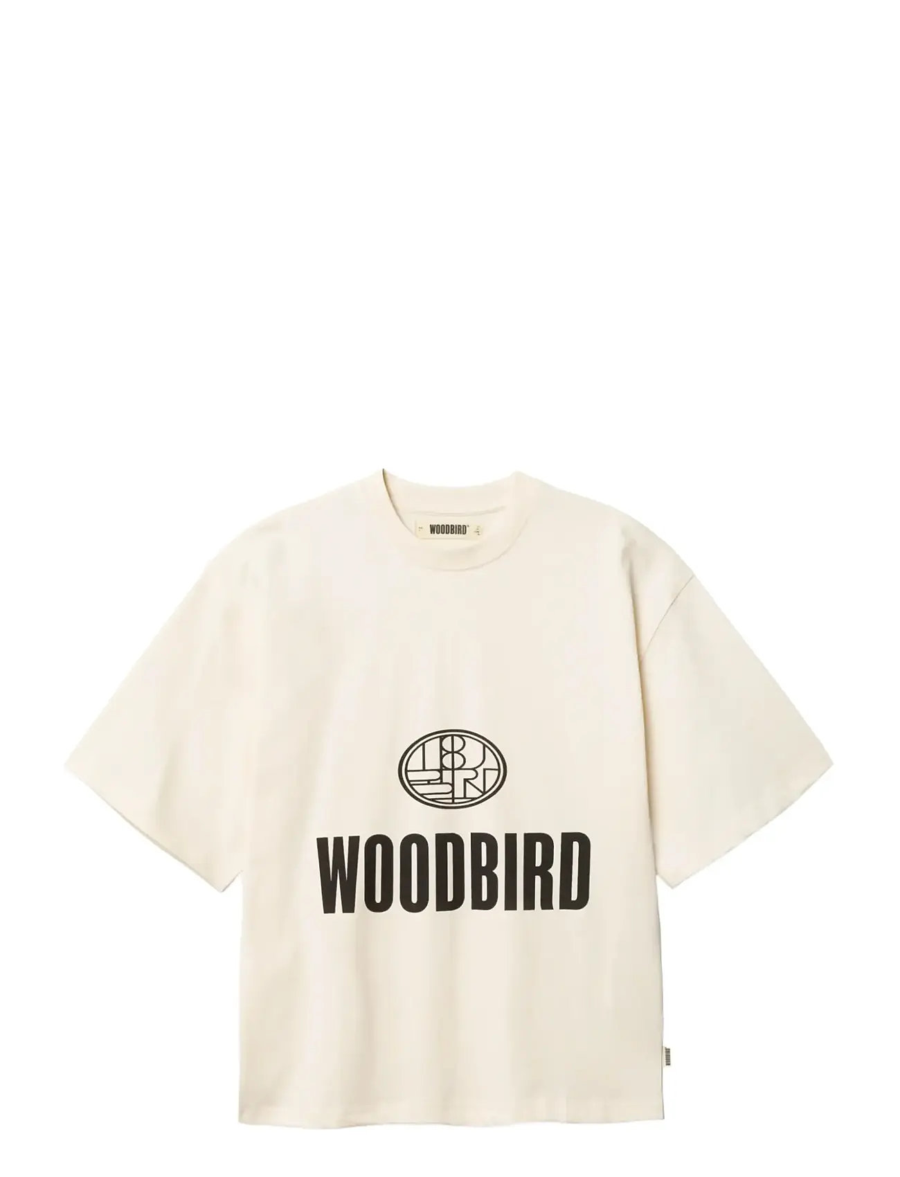 Woodbird Wbjuno Nine Tee, L, Cream, T-Shirts & Toppe > Kortærmede, Dame