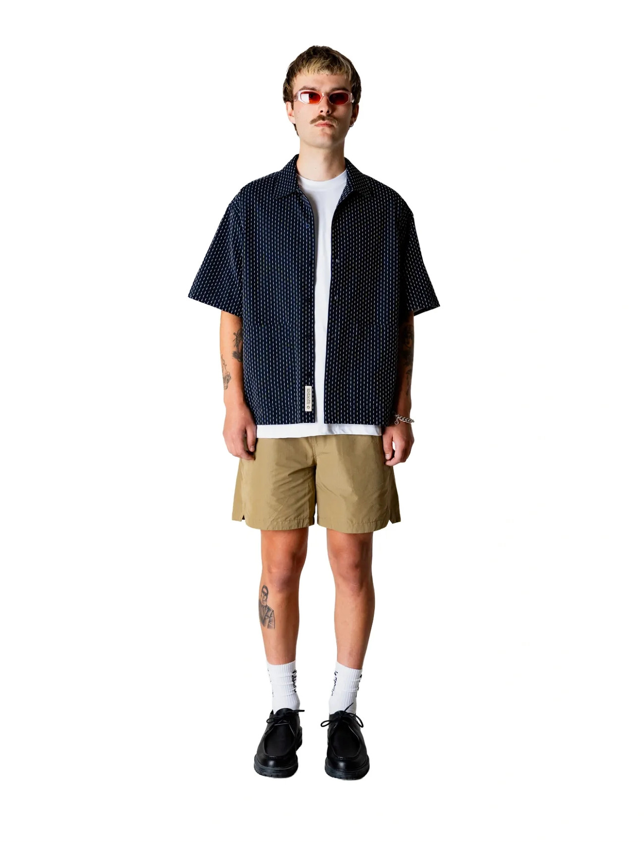 Woodbird Wbwang Shiko Shirt, S, Black, Skjorter > Afslappet Shirts, Herre