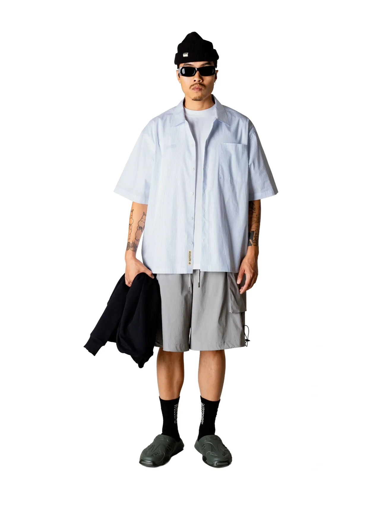 Woodbird Wbwang Wok Shirt, M, Blue, Skjorter > Afslappet Shirts, Herre
