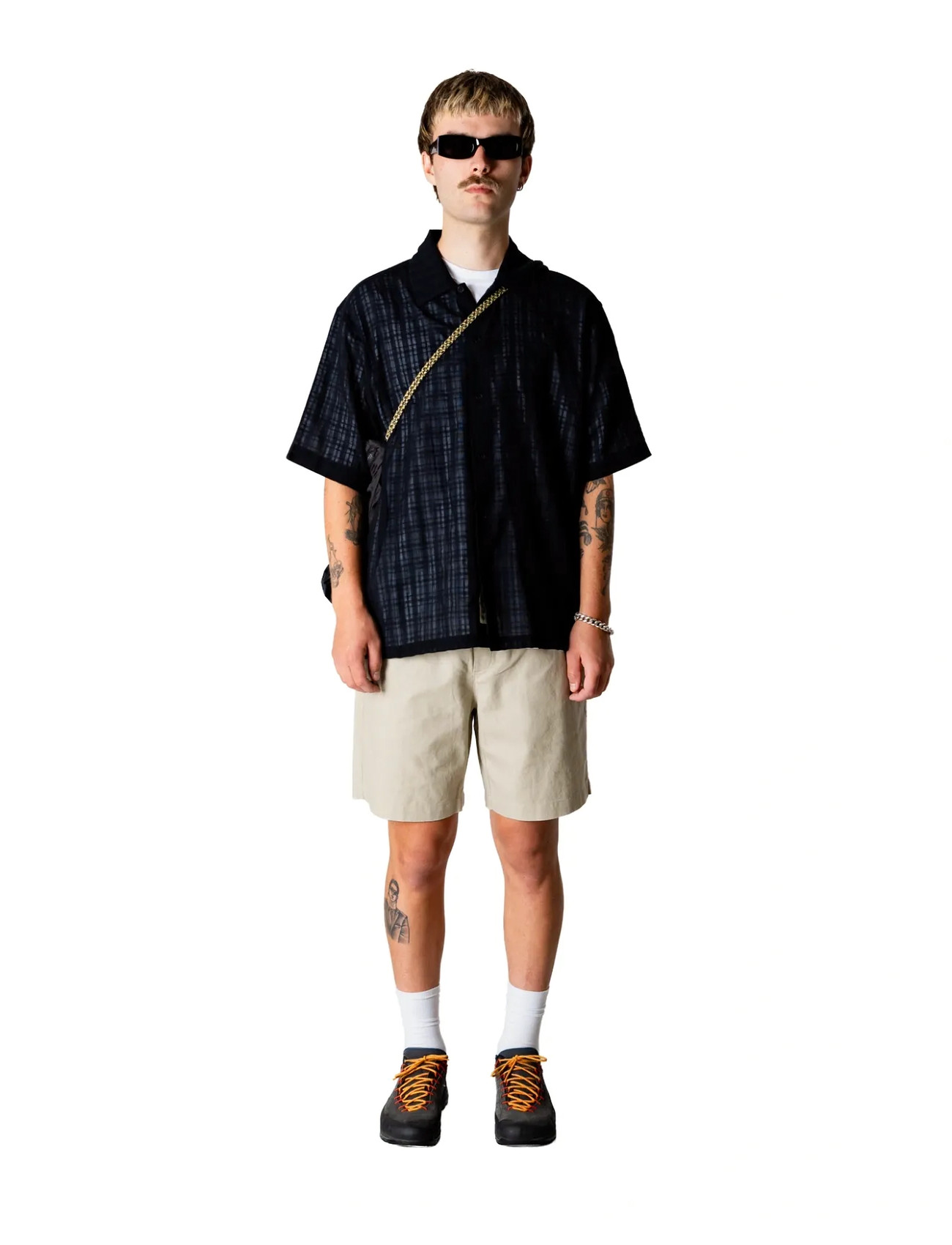 Woodbird Wbbanks Check Shirt, S, Black, Skjorter > Afslappet Shirts, Herre