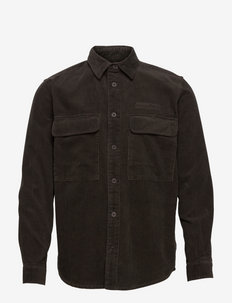 Hoxen Corduroy Shirt - fløjlsskjorter - dark green
