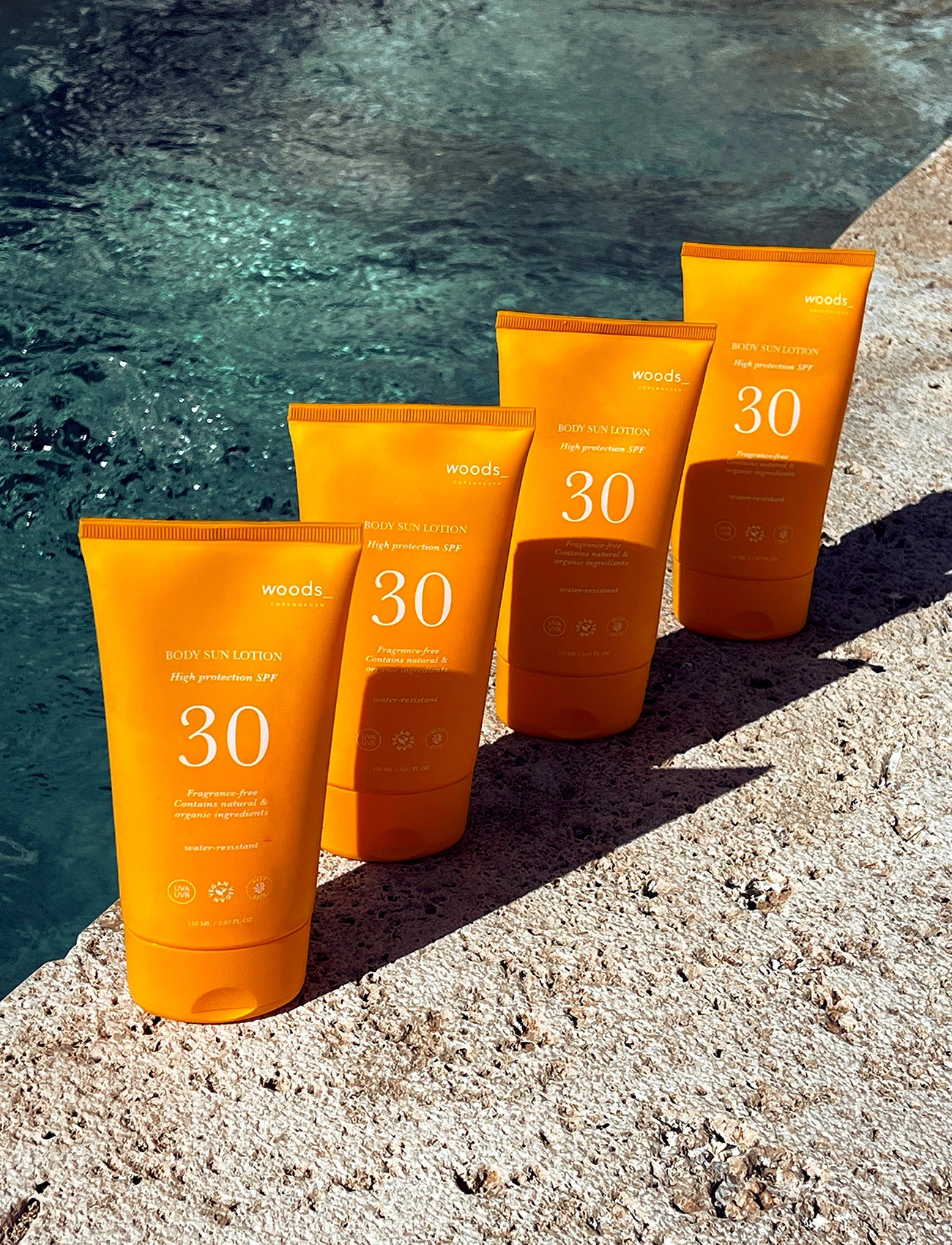 woods_ copenhagen Body Sun Lotion Spf30, 150 ml, Nude, Solpleje > Krop, Dame