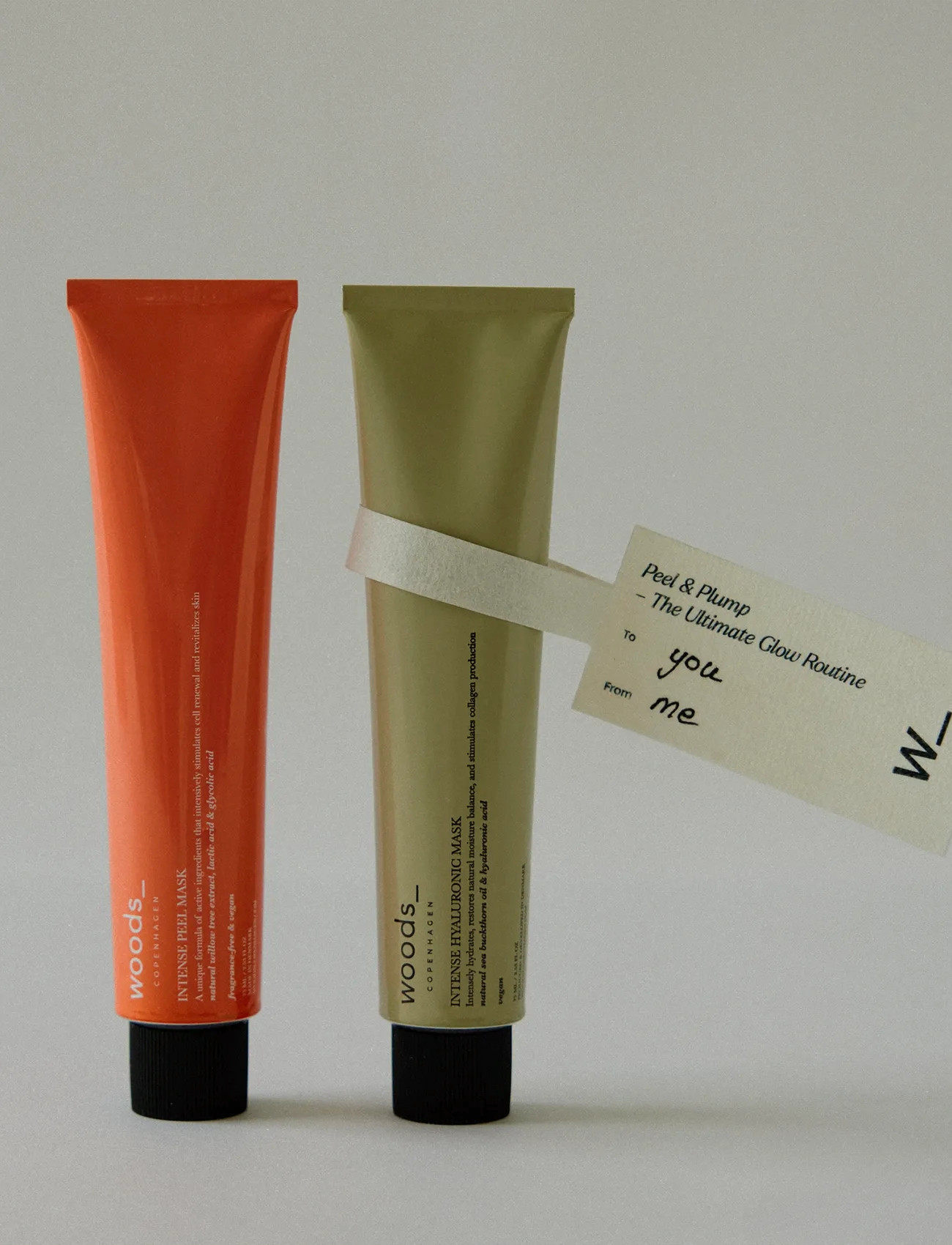 woods_ copenhagen Peel & Plump -The Ultimate Glow Routine, 150 ml, Nude, Ansigtsmasker > Fugtgivende Maske, Dame