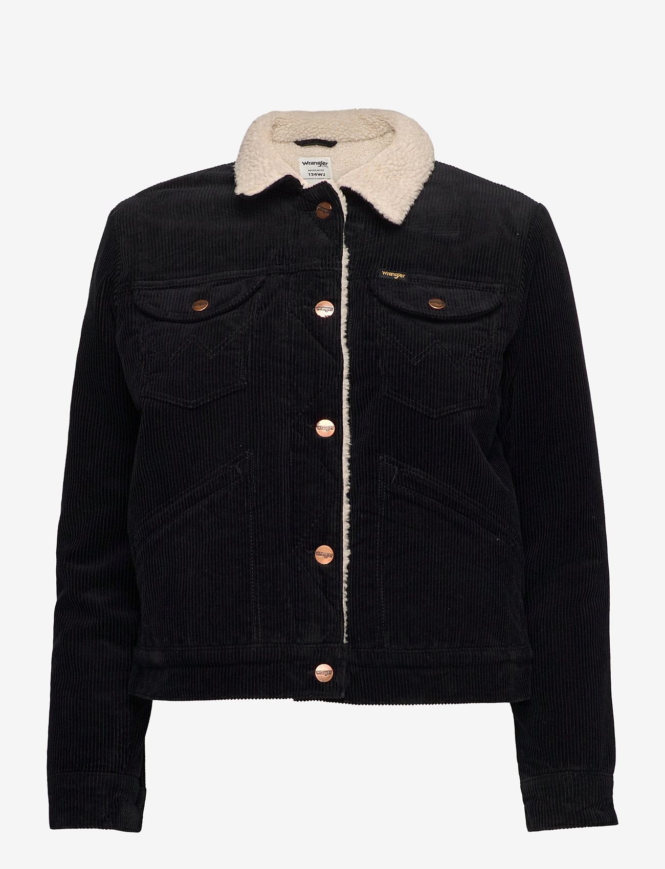 124wj Sherpa Jacket (Black) (1299 kr) Wrangler | Wrangler Jakke 124WJ Sherpa Black
