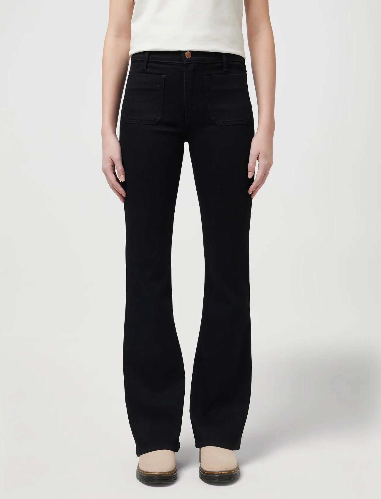 Wrangler Flare, 26 x 34, Black, Jeans > Flares, Dame
