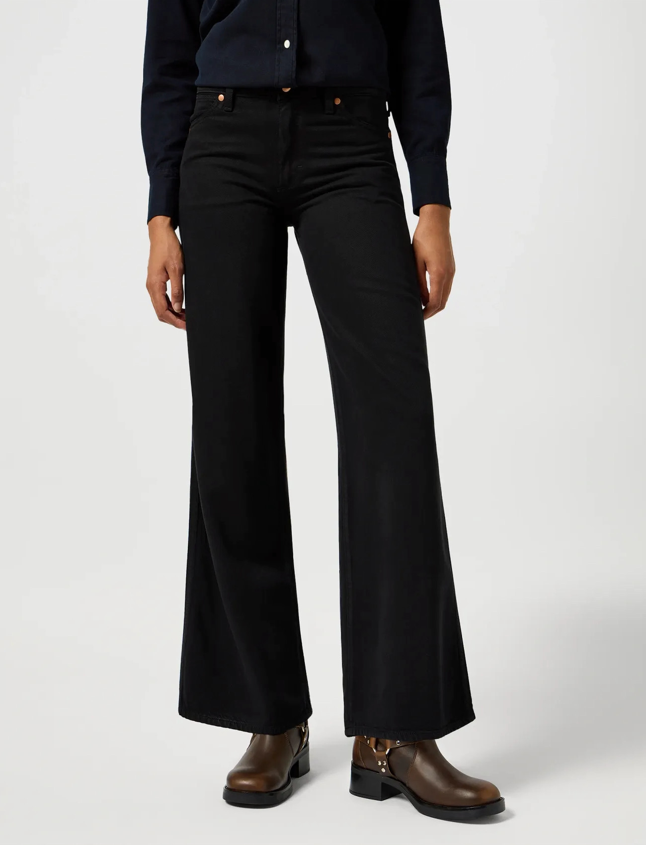 Wrangler World Wide, 27 x 32, Black, Jeans > Flares, Dame