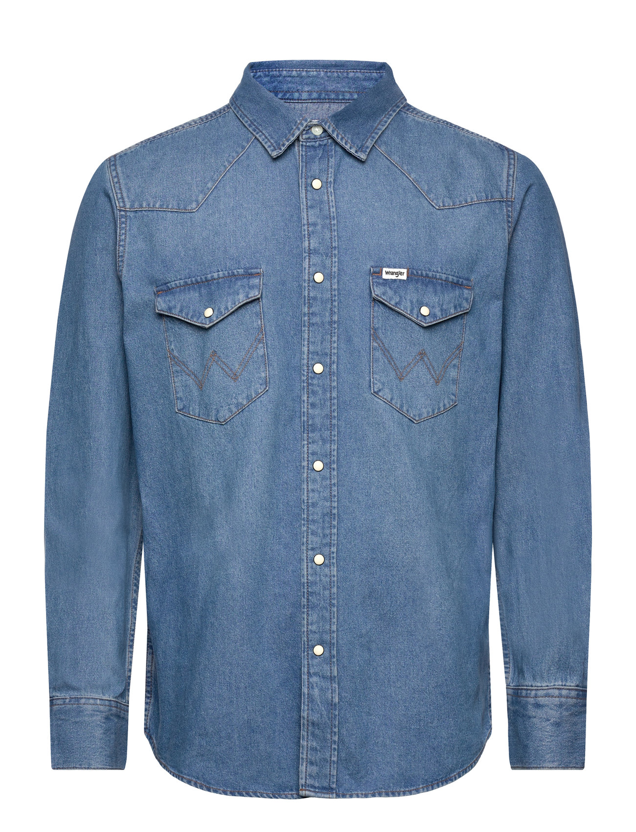 WRANGLER Western Shirt Blau - L - Herren