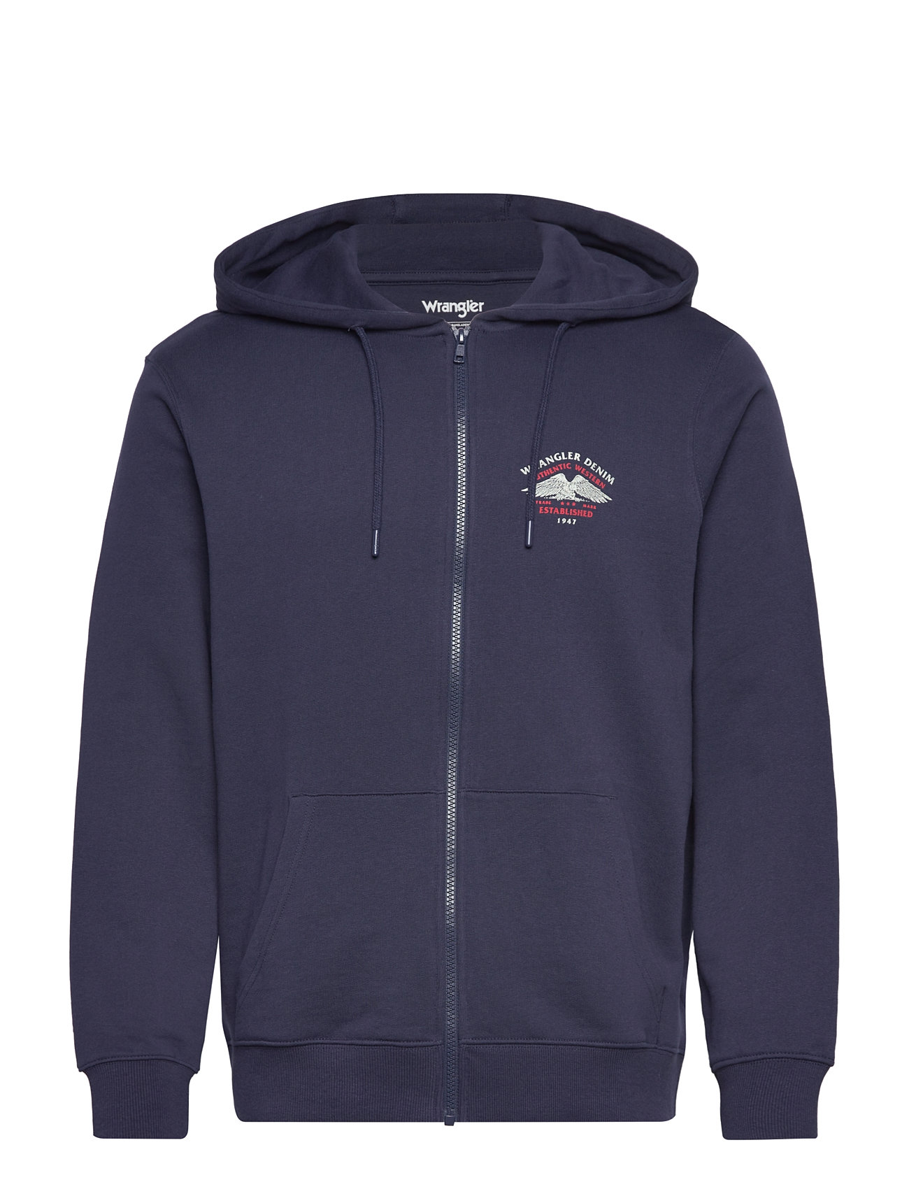 WRANGLER Graphic Zip Hoodie Navy - S - Herren
