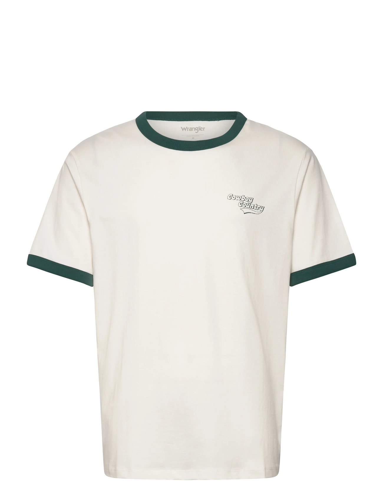WRANGLER Ringer Tee Weiß - L - Herren