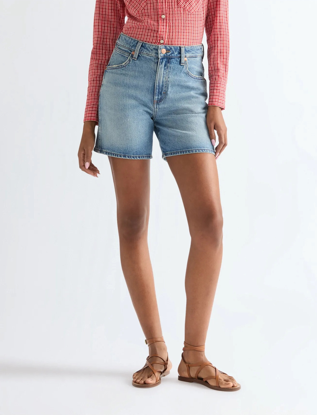 Wrangler Cowboy Short 5 Inch, 29 x 00, Blue, Shorts > Afslappede Shorts, Dame