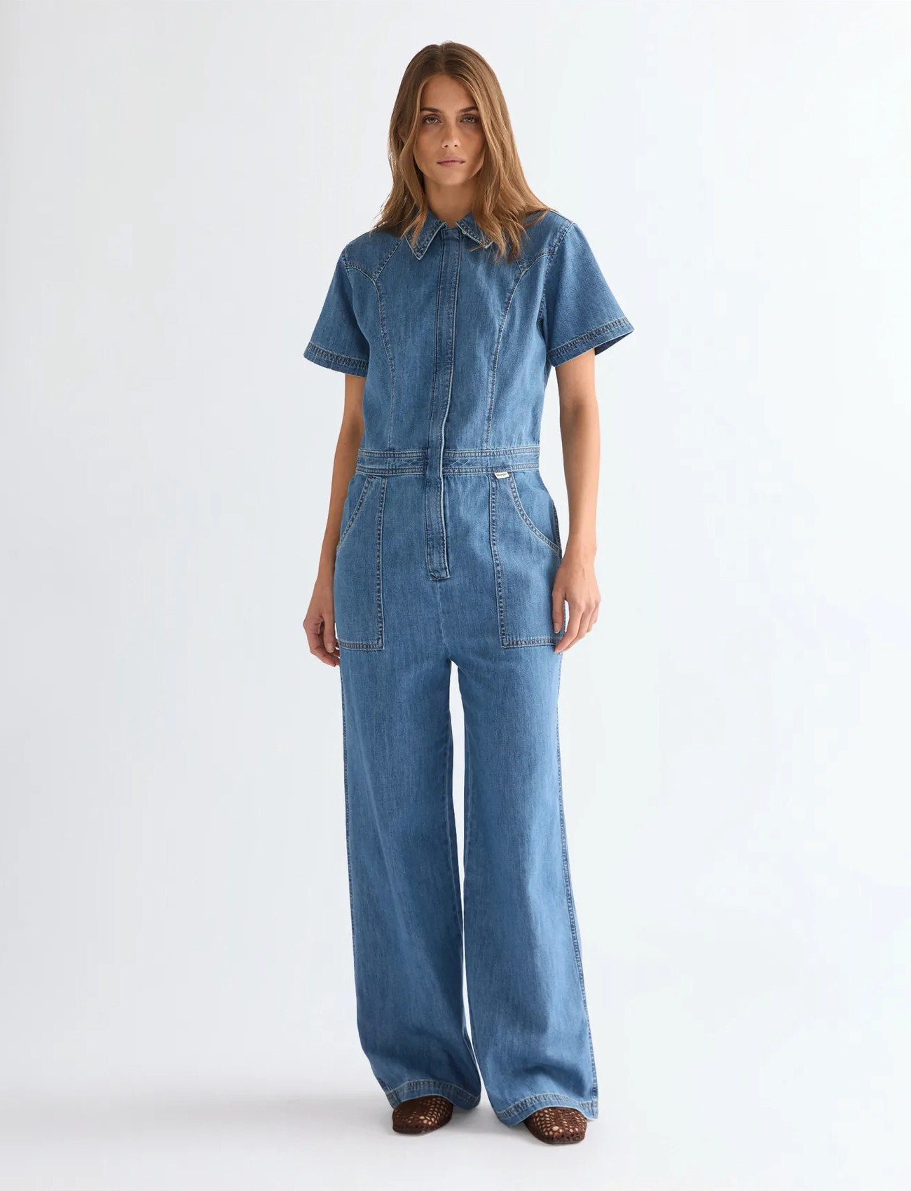 Wrangler Garage Coverall, M x 00, Blue > Lækre Bukser, Dame
