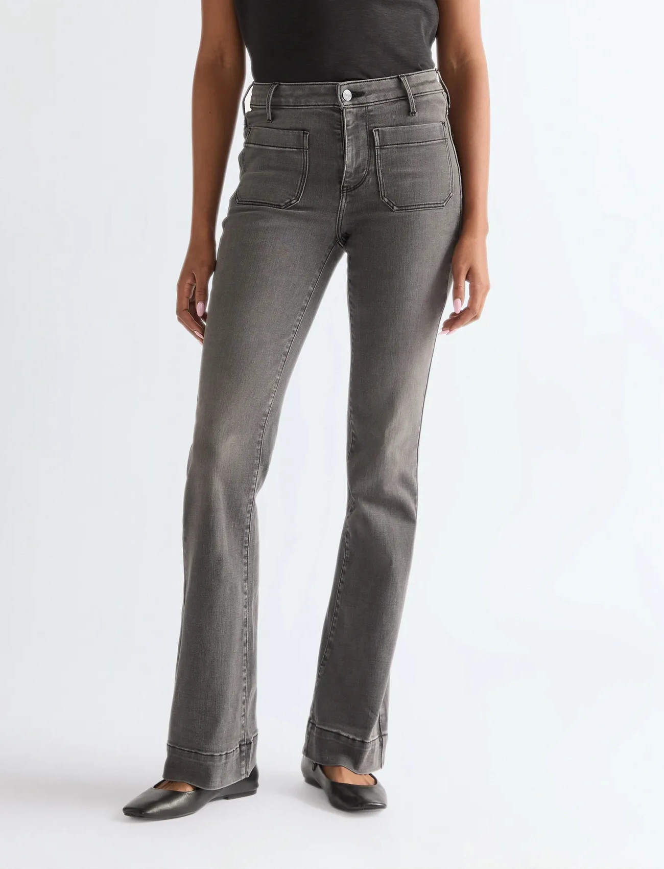 Wrangler Flare, 24 x 30, Grey, Jeans > Flares, Dame