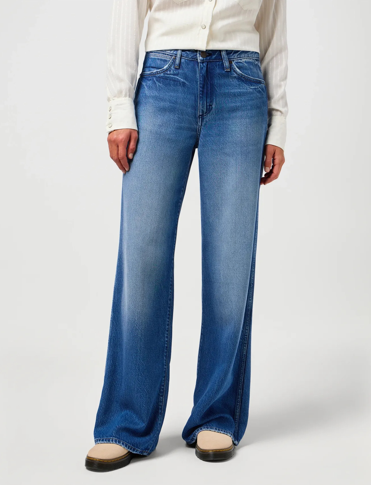 Wrangler World Wide, 24 x 30, Blue, Jeans > Vidde, Dame